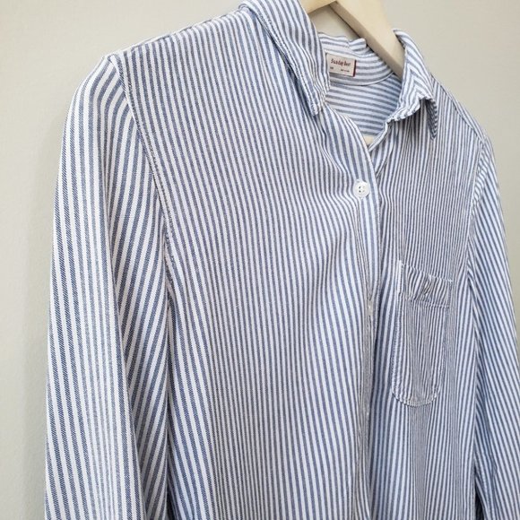 ARITZIA Sunday Best | Montana Striped Collar Button Down Shirt | Size XXS - Picture 7 of 16
